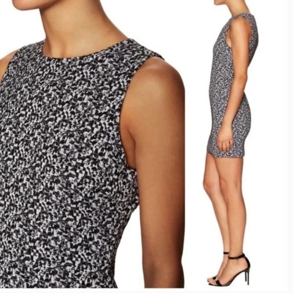 Elizabeth and James Black and White Fitted Dress - Picture 2 of 8